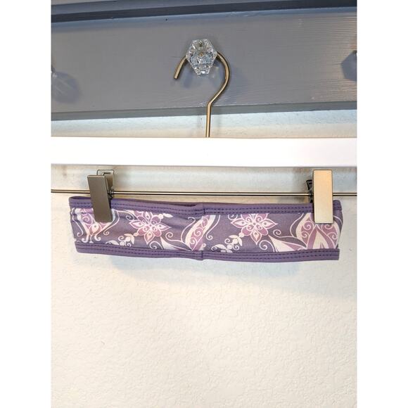 PRANA Women's One Size Athletic Headband Purple Pink White Patterned - Picture 3 of 4